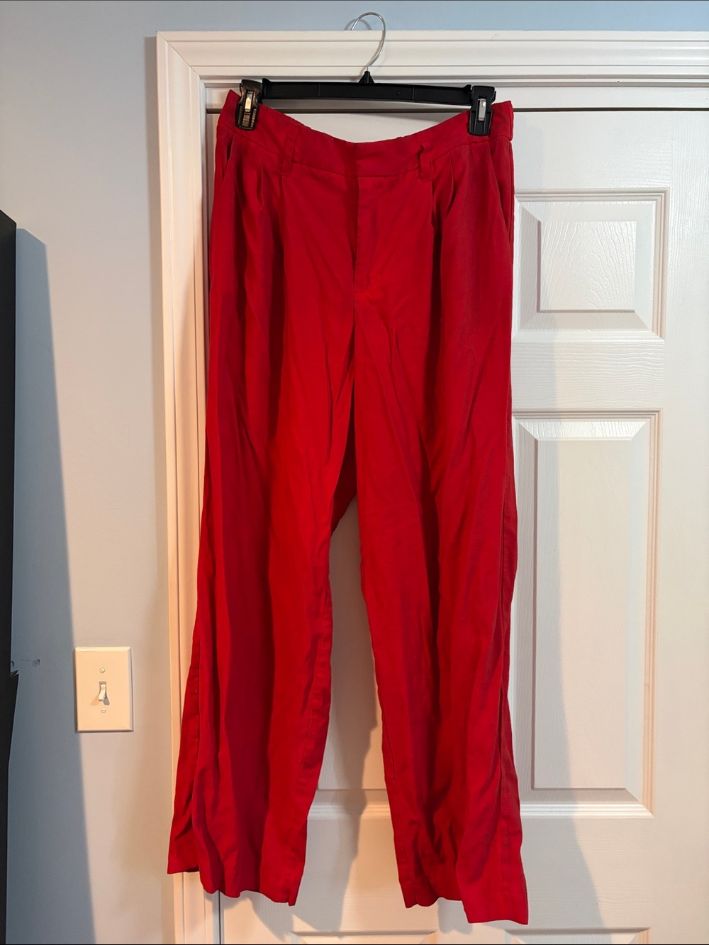 a new day Red Wide-Leg Trousers